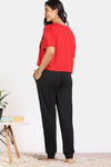 Zivame 2 Mile Fashion Knit Cotton Loungewear Set - Black Beauty — thumbnail 5